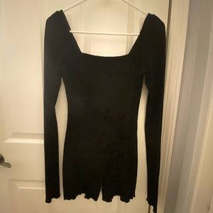 The Foxy Kind Airplane Mode Romper in Black, size Medium. Only worn once.